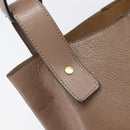 LOEWE Shoulder Bag Leather Beige Gold Tone Auth bs37066-21