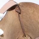 LOEWE Shoulder Bag Leather Beige Gold Tone Auth bs37066-23