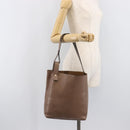 LOEWE Shoulder Bag Leather Beige Gold Tone Auth bs37066-25