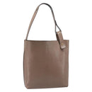 LOEWE Shoulder Bag Leather Beige Gold Tone Auth bs37066-2