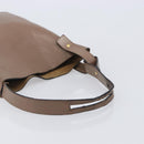 LOEWE Shoulder Bag Leather Beige Gold Tone Auth bs37066-14