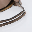 LOEWE Shoulder Bag Leather Beige Gold Tone Auth bs37066-7
