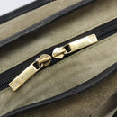 LOEWE Amazona 32 Hand Bag Suede Khaki Gold Tone Auth bs37068-20