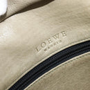 LOEWE Amazona 32 Hand Bag Suede Khaki Gold Tone Auth bs37068-21