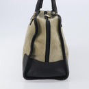 LOEWE Amazona 32 Hand Bag Suede Khaki Gold Tone Auth bs37068-3