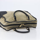 LOEWE Amazona 32 Hand Bag Suede Khaki Gold Tone Auth bs37068-6