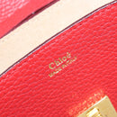 Chloe Drew Chain Shoulder Bag Leather Red Gold Tone Auth bs37070A-20