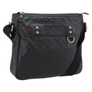 GUCCI GuccissimaGG Shoulder Bag Leather Black Silver 322080 Auth bs37071-1