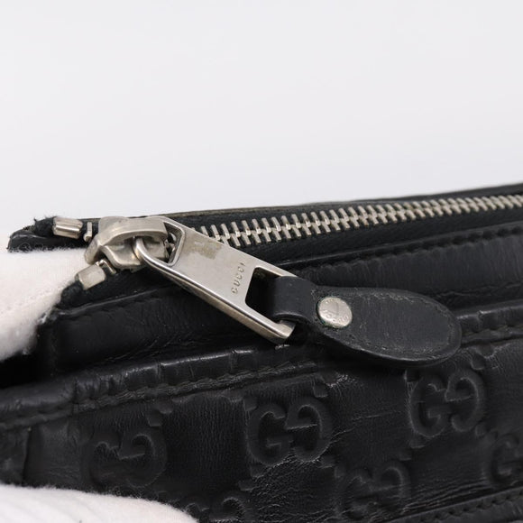 GUCCI GuccissimaGG Shoulder Bag Leather Black Silver 322080 Auth bs37071