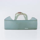 CHANEL Tote Bag Rubber Green Silver CC Auth bs37074-10