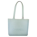 CHANEL Tote Bag Rubber Green Silver CC Auth bs37074-2