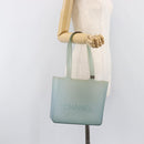 CHANEL Tote Bag Rubber Green Silver CC Auth bs37074-21