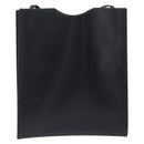 HERMES Omenitu Shoulder Bag Leather Black Auth bs37075-2