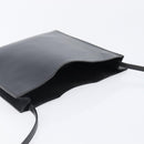 HERMES Omenitu Shoulder Bag Leather Black Auth bs37075-6