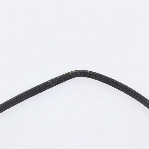HERMES Omenitu Shoulder Bag Leather Black Auth bs37075