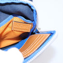 LOEWE Shoulder Pouch Canvas Blue Silver Auth bs37076V-20