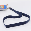 LOEWE Shoulder Pouch Canvas Blue Silver Auth bs37076V-7