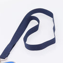 LOEWE Shoulder Pouch Canvas Blue Silver Auth bs37076V-8