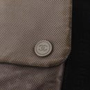 CHANEL Sports Line Tote Bag Canvas 2way Gray Silver CC Auth bs37077-20