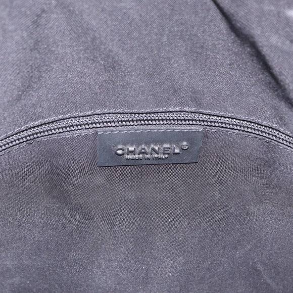 CHANEL Sports Line Tote Bag Canvas 2way Gray Silver CC Auth bs37077