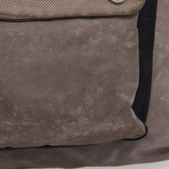 CHANEL Sports Line Tote Bag Canvas 2way Gray Silver CC Auth bs37077
