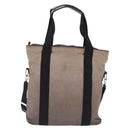 CHANEL Sports Line Tote Bag Canvas 2way Gray Silver CC Auth bs37077-4