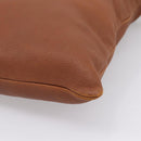 HERMES Shoulder Bag Leather Brown Silver Auth bs37078-10