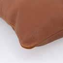 HERMES Shoulder Bag Leather Brown Silver Auth bs37078-11