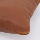 HERMES Shoulder Bag Leather Brown Silver Auth bs37078-12