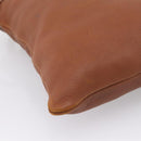 HERMES Shoulder Bag Leather Brown Silver Auth bs37078-13