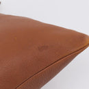 HERMES Shoulder Bag Leather Brown Silver Auth bs37078-14