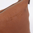 HERMES Shoulder Bag Leather Brown Silver Auth bs37078-15