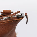 HERMES Shoulder Bag Leather Brown Silver Auth bs37078-16