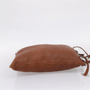 HERMES Shoulder Bag Leather Brown Silver Auth bs37078-5