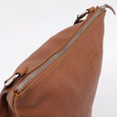 HERMES Shoulder Bag Leather Brown Silver Auth bs37078-6