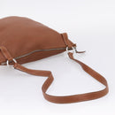 HERMES Shoulder Bag Leather Brown Silver Auth bs37078-7