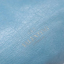 VALENTINO Tote Bag Leather Light Blue Gold Tone Auth bs37079-18