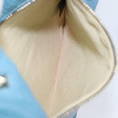 VALENTINO Tote Bag Leather Light Blue Gold Tone Auth bs37079-25