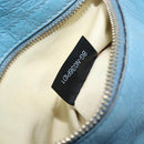 VALENTINO Tote Bag Leather Light Blue Gold Tone Auth bs37079-12