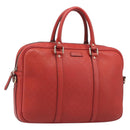 GUCCI Diamante Business Bag PVC Leather Red Gold Tone 344357 Auth bs37080-1