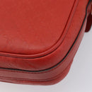 GUCCI Diamante Business Bag PVC Leather Red Gold Tone 344357 Auth bs37080-15