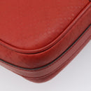 GUCCI Diamante Business Bag PVC Leather Red Gold Tone 344357 Auth bs37080-16