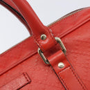 GUCCI Diamante Business Bag PVC Leather Red Gold Tone 344357 Auth bs37080-17