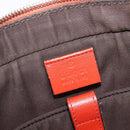 GUCCI Diamante Business Bag PVC Leather Red Gold Tone 344357 Auth bs37080-10