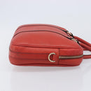 GUCCI Diamante Business Bag PVC Leather Red Gold Tone 344357 Auth bs37080-3
