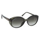 Salvatore Ferragamo Gancini Sunglasses Plastic Khaki Silver Auth bs37082-1