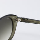 Salvatore Ferragamo Gancini Sunglasses Plastic Khaki Silver Auth bs37082-14