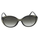 Salvatore Ferragamo Gancini Sunglasses Plastic Khaki Silver Auth bs37082-13