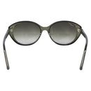 Salvatore Ferragamo Gancini Sunglasses Plastic Khaki Silver Auth bs37082-2