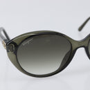Salvatore Ferragamo Gancini Sunglasses Plastic Khaki Silver Auth bs37082-5